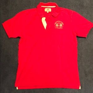 La Martina Short Sleeve Collared Polo Shirt